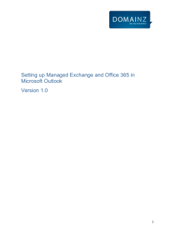 Setting up Managed Exchange and Office 365 in Microsoft Outlook