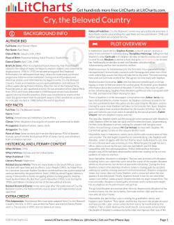 Cry, the Beloved Country