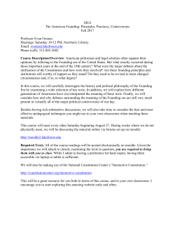 Syllabus for MLS 580 - Lake Forest College