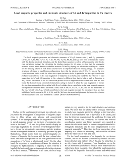 Local magnetic properties and electronic structures of 3d and 4d