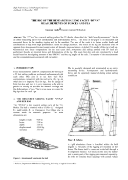 THE RIG OF THE RESEARCH SAILING YACHT “DYNA