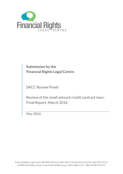 PDF - Financial Rights Legal Centre