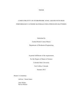 Compatibility of hydrophobic ionic liquids with high performance