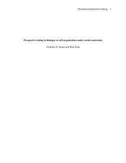 Dynamical perspective-taking 1 Perspective