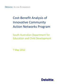 Cost-Benefit Analysis of Innovative Community Action Networks