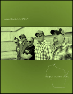 The pat watters band RAW. REAL. COUNTRY.