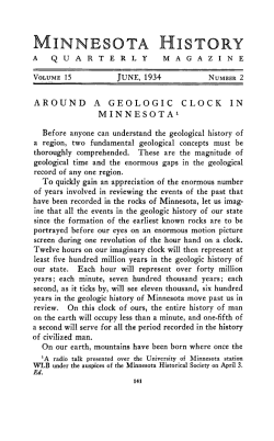 Around a geologic clock in Minnesota.