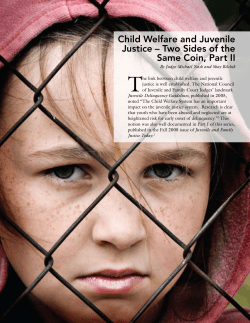 Child Welfare and Juvenile Justice &ndash; Two Sides of the Same Coin