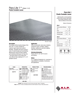 Para-Lite 1 - Lighting Plastics Solutions