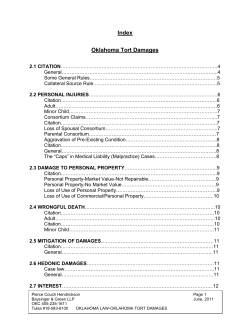 Index Oklahoma Tort Damages