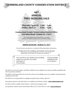 The 2017 tree sale order form - Cumberland County Conservation