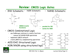 Review: CMOS Logic Gates