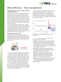 Diffuse Reflectance &ndash; Theory and Applications