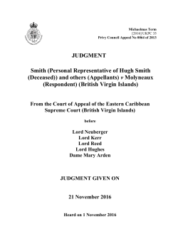 Judgment  - Judicial Committee of the Privy Council