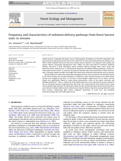 Frequency and characteristics of sediment delivery