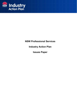 Professional Services IAP Issues Paper