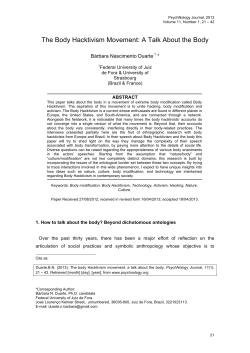 The Body Hacktivism Movement: A Talk About the Body
