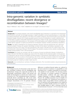 Intra-genomic variation in symbiotic dinoflagellates: recent