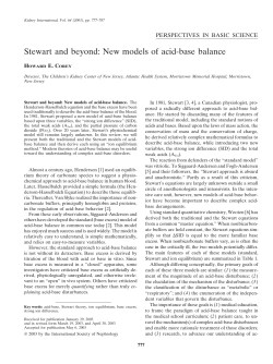 Stewart and beyond: New models of acid-base balance