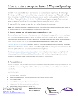 How to make a computer faster - Simplified Technology Solutions