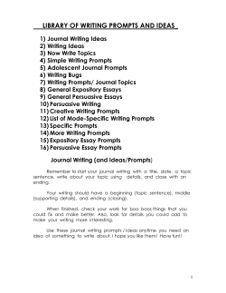 library of writing prompts and ideas - John I. Smith K