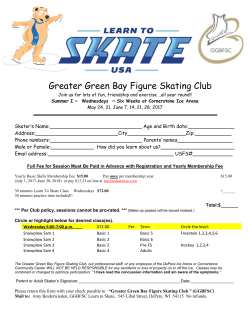 Summer Session Registration - Greater Green Bay Figure Skating