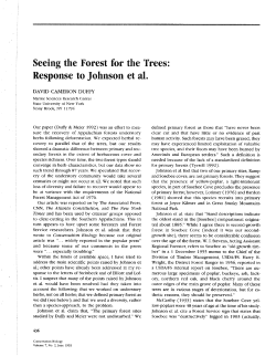 the Forest for e Trees: Response to Johnson et