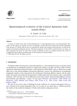 Spatiotemporal evolution of the Central Apennines fault