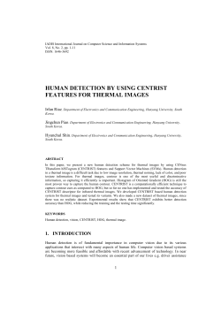 human detection by using centrist features for thermal images