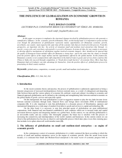 the influence of globalization on economic growth in romania