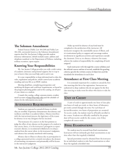 The Solomon Amendment Knowing Your Responsibilities