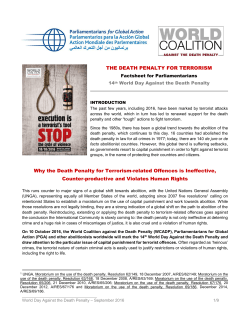 The Death Penalty for Terrorism - Factsheet for Parliamentarians