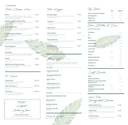 Drinks Menu - Tusk Manchester