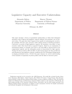Legislative Capacity and Executive Unilateralism