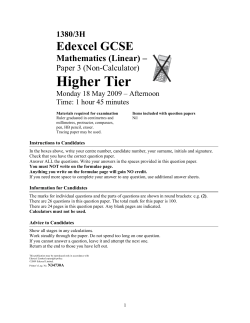 Higher Tier - Ilfracombe Academy