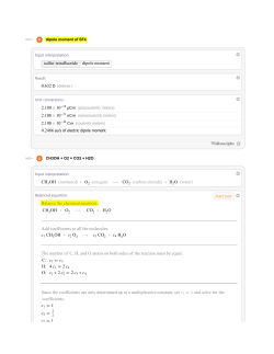 sulfur tetrafluoride dipole moment CH3OH (methanol) + O2 (oxygen