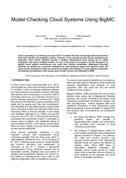 Model-Checking Cloud Systems Using BigMC