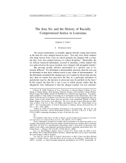 The Jena Six and the History of Racially Compromised Justice in