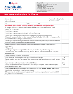 New Jersey Small Employer Certification