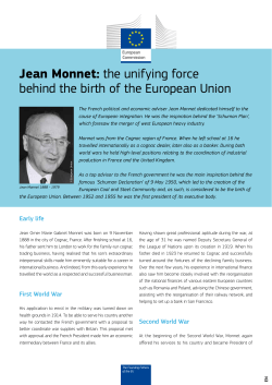 Jean Monnet: the unifying force behind the birth of the European