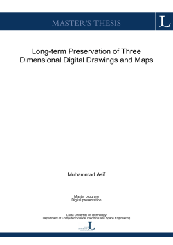 Long-term Preservation of Three Dimensional Digital Drawings and