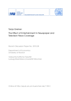 The Effect of Entertainment in Newspaper and Television News