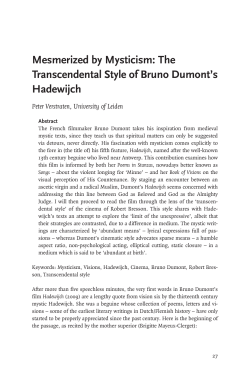 Mesmerized by Mysticism: The Transcendental Style