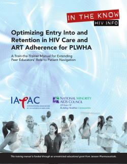 Optimizing Entry Into and Retention in HIV Care and ART