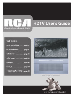 HDTV User`s Guide