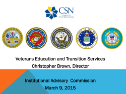 CSN Veterans Services Presentation