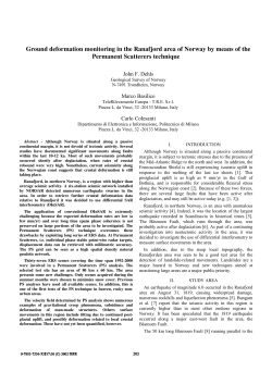 Ground deformation monitoring in the ranafjord