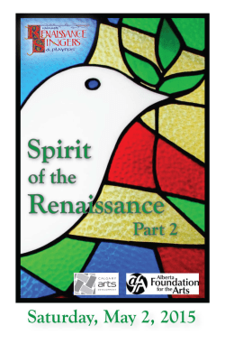 CRSP-Programme-2015-May-2 - Calgary Renaissance Singers and