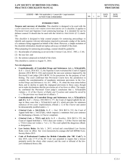 Practice Checklists Manual - The Law Society of British Columbia