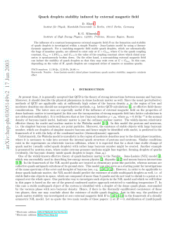 Quark droplets stability induced by external magnetic field